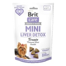 Ласощі Brit Care Mini Treats Liver Detox д/собак малих порід детокс печінки індичка смак чорниця - 50 г