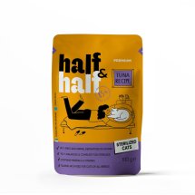 Корм вологий Half&Half для стерилізованих котів, шматочки з тунцем у соусі у формі пауча - 100 г