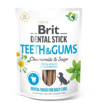 Ласощі для собак Brit Dental Stick Teeth & Gums здорові ясна та зуби, ромашка і шавлія - 251 г