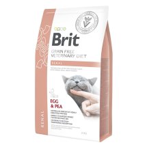 Сухий корм Brit GF VetDiet Cat Renal для котів, при захворюваннях нирок, з яйцем та горохом - 2 кг