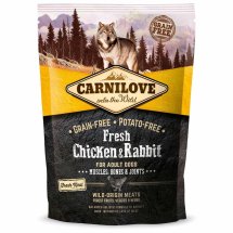Сухий корм Carnilove Fresh Chicken & Rabbit для дорослих собак всіх порід, курка та кролик, 1 - 1.5 кг