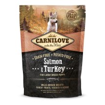 Сухий корм Carnilove Salmon & Turkey для цуценят та молодих собак великих порід, лосось та індичка, 1 - 1.5 кг