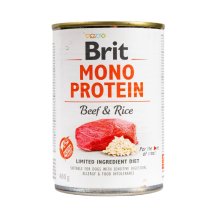 Вологий корм Brit Mono Protein Beef & Rice для собак, з яловичиною та рисом - 400 г