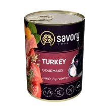 Вологий корм Savory для дорослих собак усіх порід з індичкою - 400 г