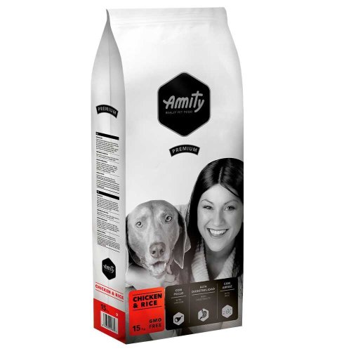 Amity Dog Chicken&Rice Сухий корм для собак повсякденний з куркою і рисом - 15 кг