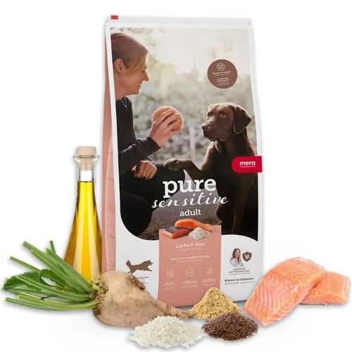 MERA Dog Pure Sensitive Lachs&Reis корм для дорослих собак з лососем та рисом - 1 кг