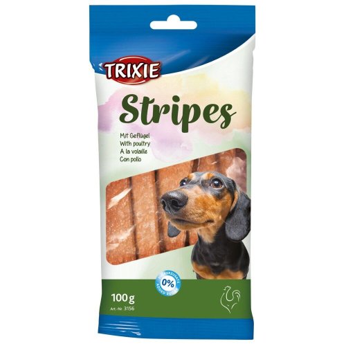 Ласощі Trixie Stripes для собак полоски з м'ясом домашніх птахів 100 г - 1 шт