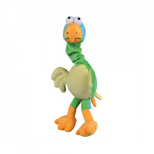 Іграшка Trixie для собак Пташка з пискавкою та еластичною шиєю плюш 30 см - 1 шт