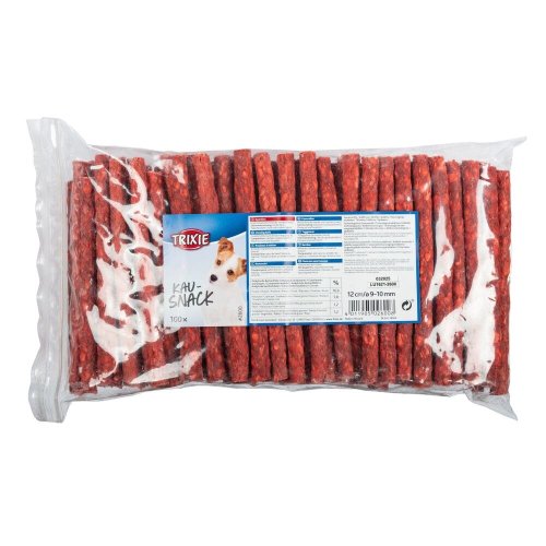 Ласощі Trixie для собак Палички жувальні пресовані червоні 12 см 100 шт - 1 шт