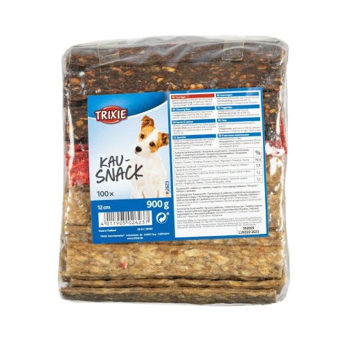 Пластини Trixie для собак жувальні мікс натурaльна шкіра 12 см 100 шт/уп - 1 шт