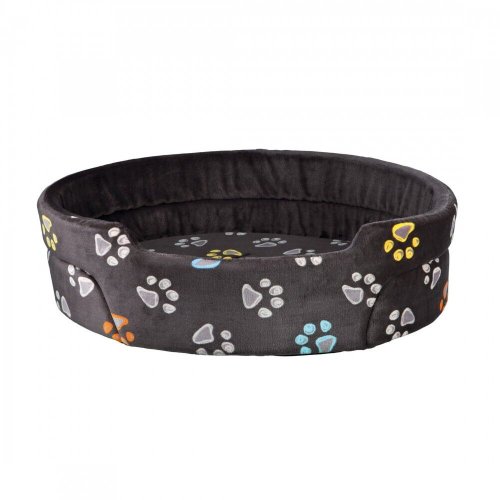 Лежак Trixie Jimmy для собак з лапками пінопластова підкладка сіро-коричневий плюш 75х65 см - 1 шт