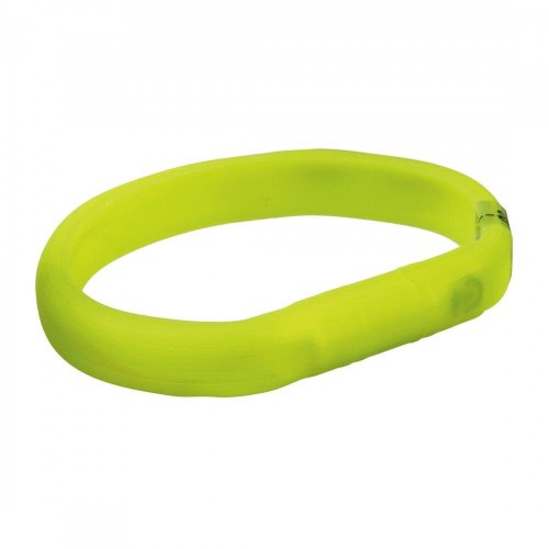 Нашийник Trixie Flash Light Ring USB для собак з підсвічуванням силіконовий розмір L-XL 70 cм/18 мм - Зелений