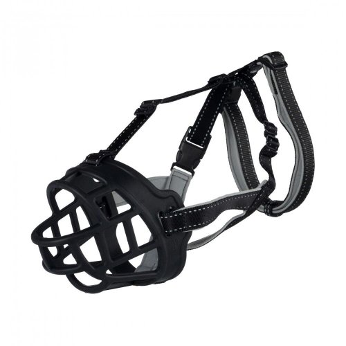 Намордник Trixie Muzzle Flex для собак чорний силікон M-L 27 см - 1 шт