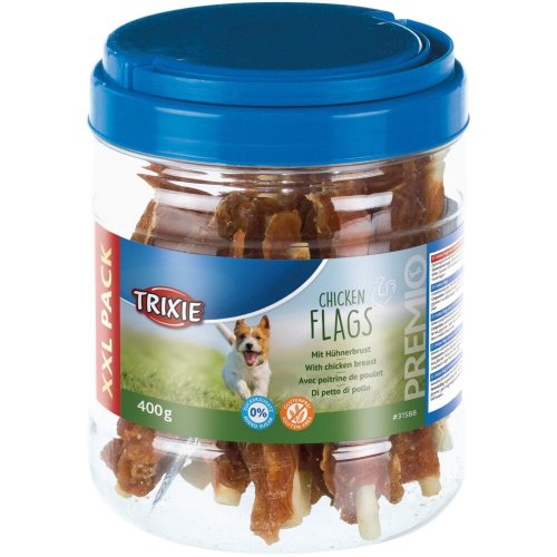 Ласощі Trixie Premio Chicken Flags для собак куряче філе банка 400 г - 1 шт