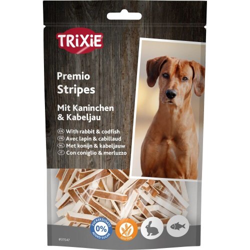 Ласощі Trixie Premio Fish Rabbit Stripes для собак снеки з рибою та кроликом 100 г - 1 шт