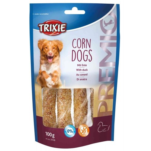 Ласощі Trixie Premio Corn Dogs для собак з качкою і сиром'ятною шкірою 100 г - 1 шт