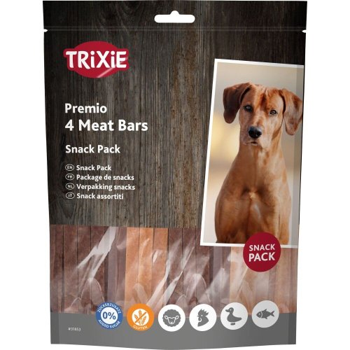 Ласощі Trixie Premio 4 Meat Bars для собак з куркою качкою бараниною та лососем 4х100 г - 1 шт