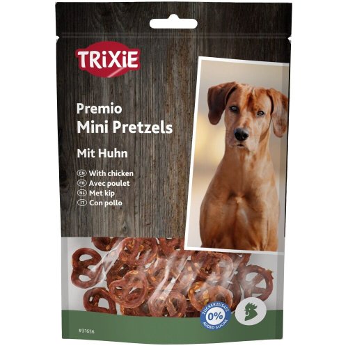 Ласощі Trixie Mini Pretzels для собак крендель з куркою 100 г - 1 шт