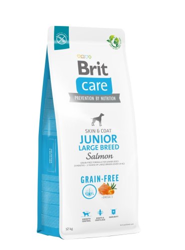 Сухий корм Brit Care Dog Grain-free Junior Large Breed для молодих собак великих порід, беззерновий з лососем - 12 кг