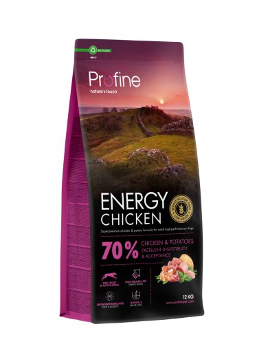 Корм сухий Profine Energy Chicken and Potatoes для активних собак всіх порід, з куркою та картоплею - 12 кг