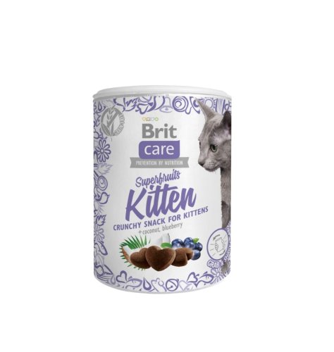 Ласощі для кошенят Brit Care Cat Snack Superfruits Kitten, курка - 100 г