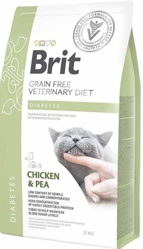Сухий корм Brit GF VetDiet Cat Diabetes для котів, при цукровому діабеті, з куркою та горохом - 2 кг