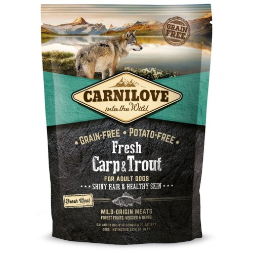 Сухий корм Carnilove Fresh Carp & Trout для дорослих собак всіх порід, риба, 1 - 1.5 кг