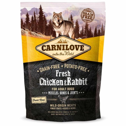 Сухий корм Carnilove Fresh Chicken & Rabbit для дорослих собак всіх порід, курка та кролик, 1 - 1.5 кг