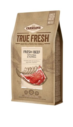 Сухий корм Carnilove True Fresh для дорослих собак всіх порід, з яловичиною, 1 - 1.4 кг