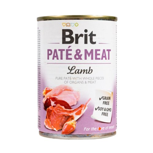 Вологий корм Brit Care Pate & Meat для собак, з ягням - 400 г