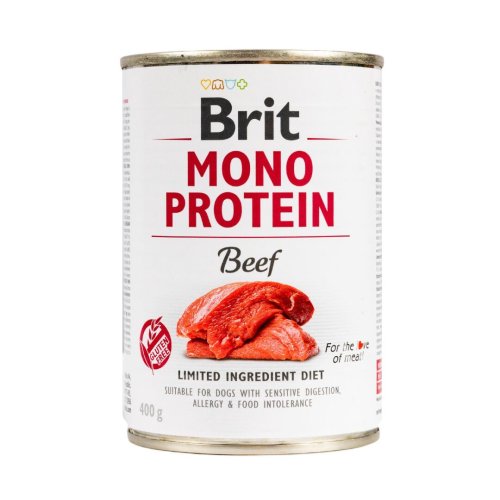 Вологий корм Brit Mono Protein Beef для собак, з яловичиною - 400 г